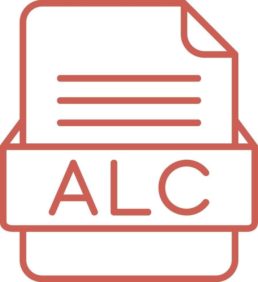 ALC File Format Vector Icon