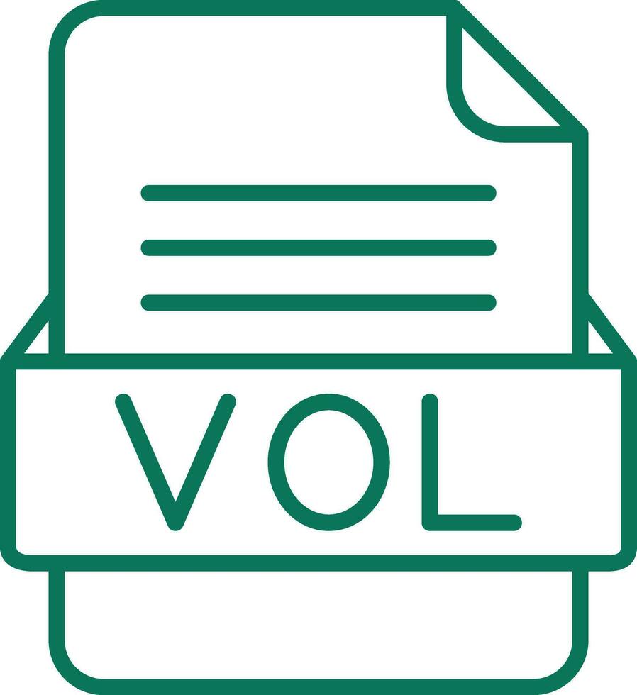 VOL File Format Vector Icon