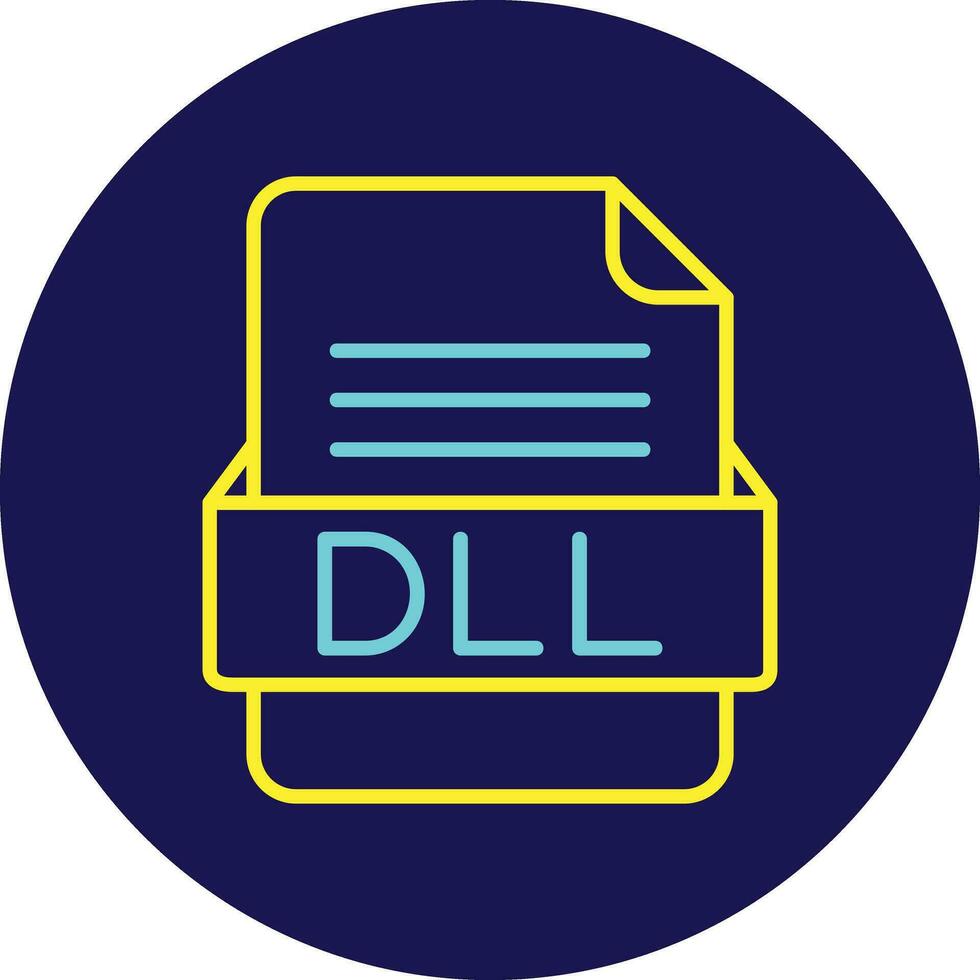 DLL File Format Vector Icon