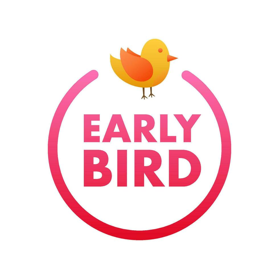 Early Bird Special discount sale. Discount offer price sign. Modern promotion template. Sale tag. Vector stock illustration.