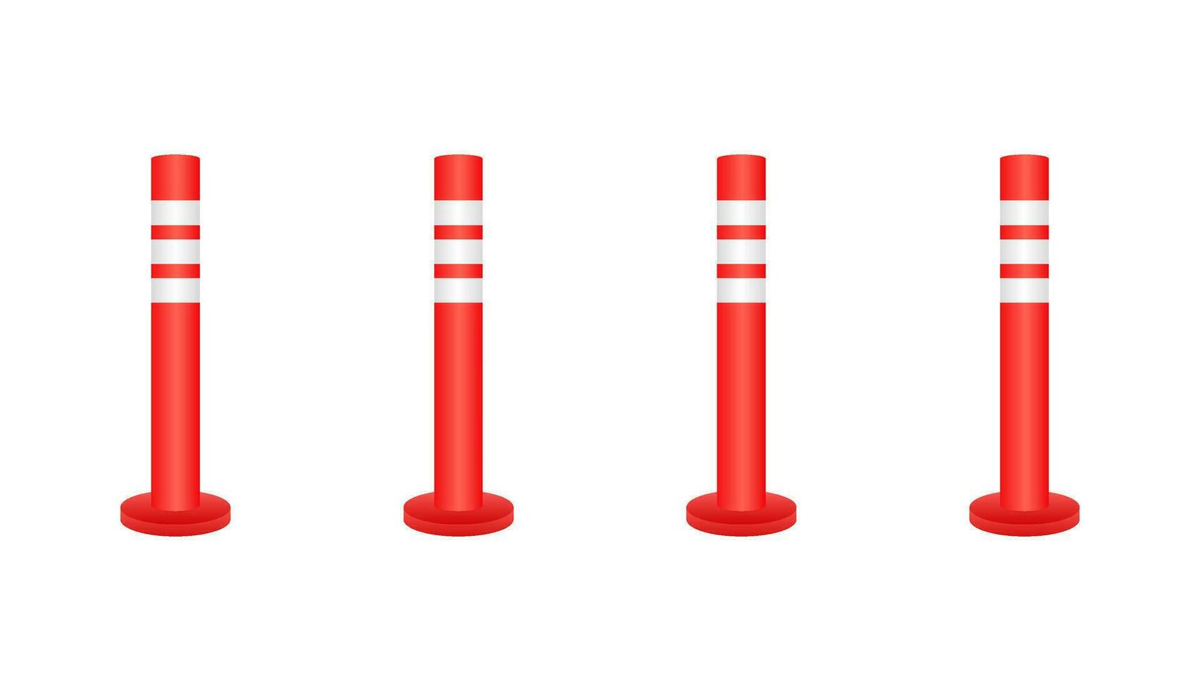 la seguridad delineador. tráfico publicaciones la carretera postes vector valores ilustración