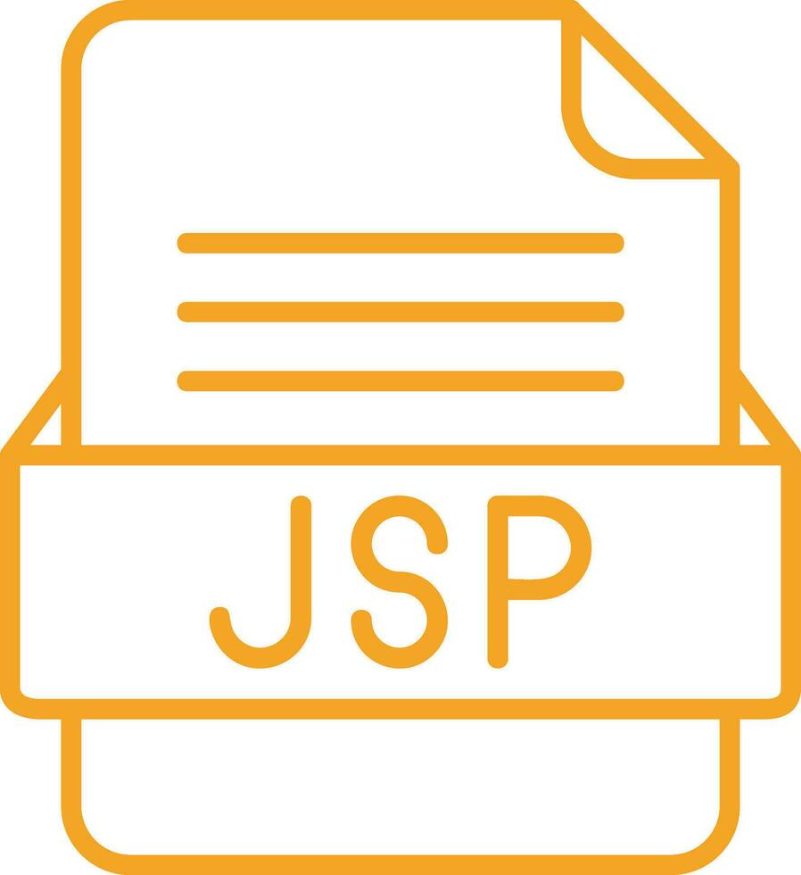JSP File Format Vector Icon