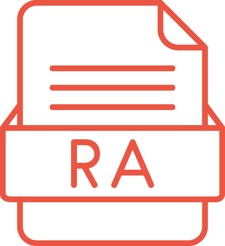 RA File Format Vector Icon