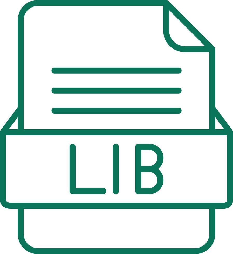 LIB File Format Vector Icon