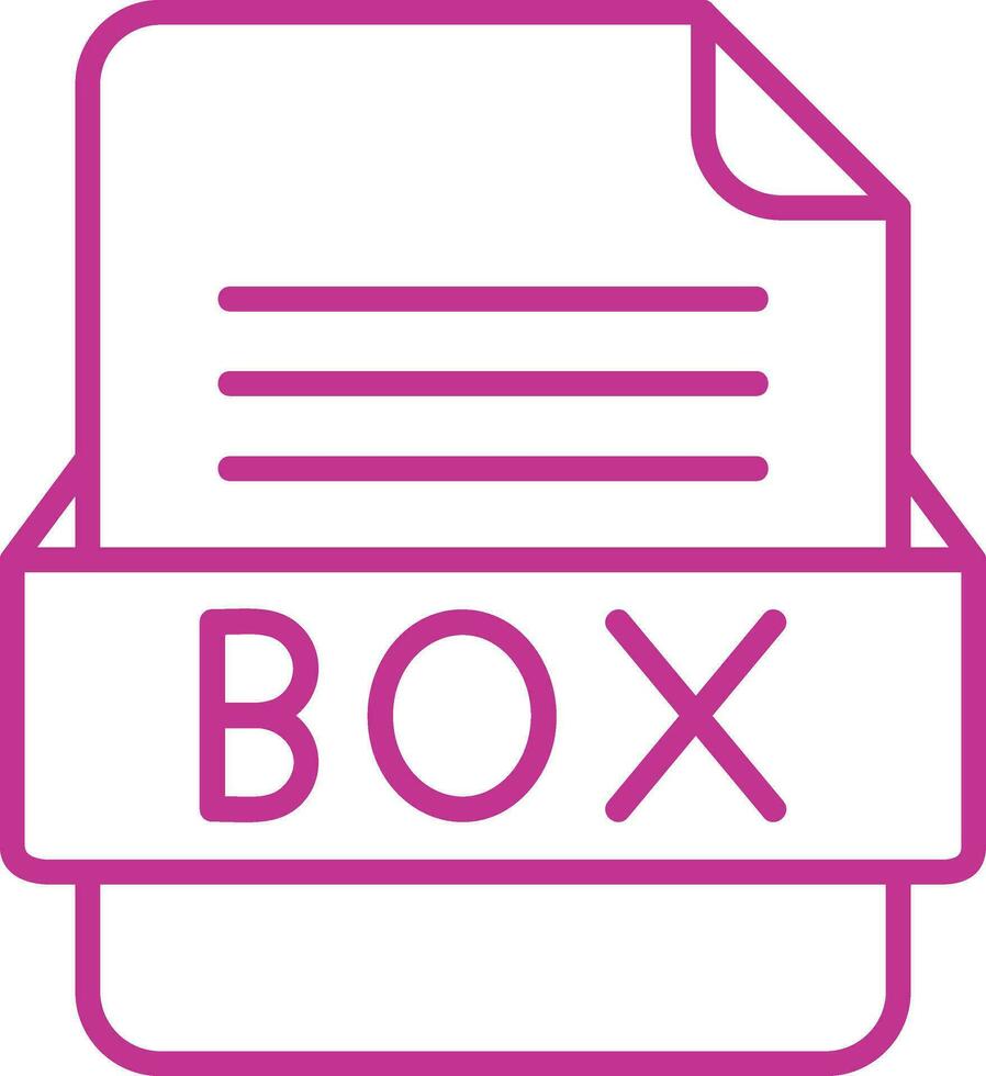 BOX File Format Vector Icon