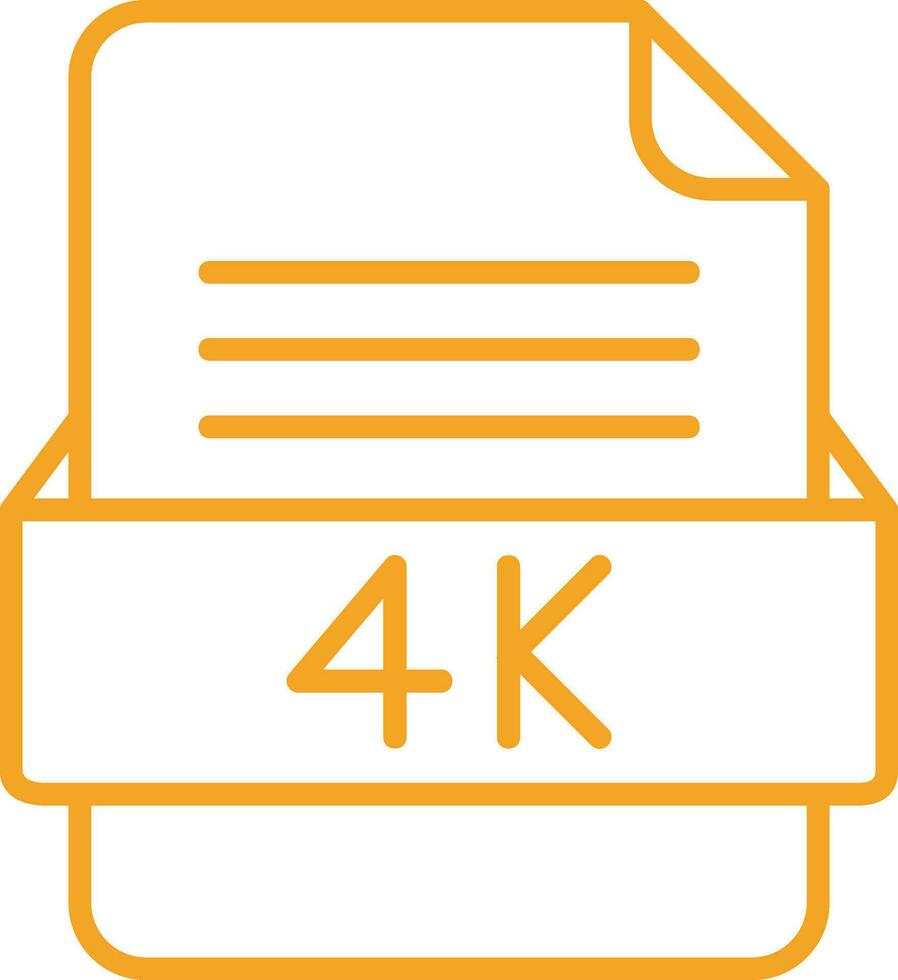 4K File Format Vector Icon