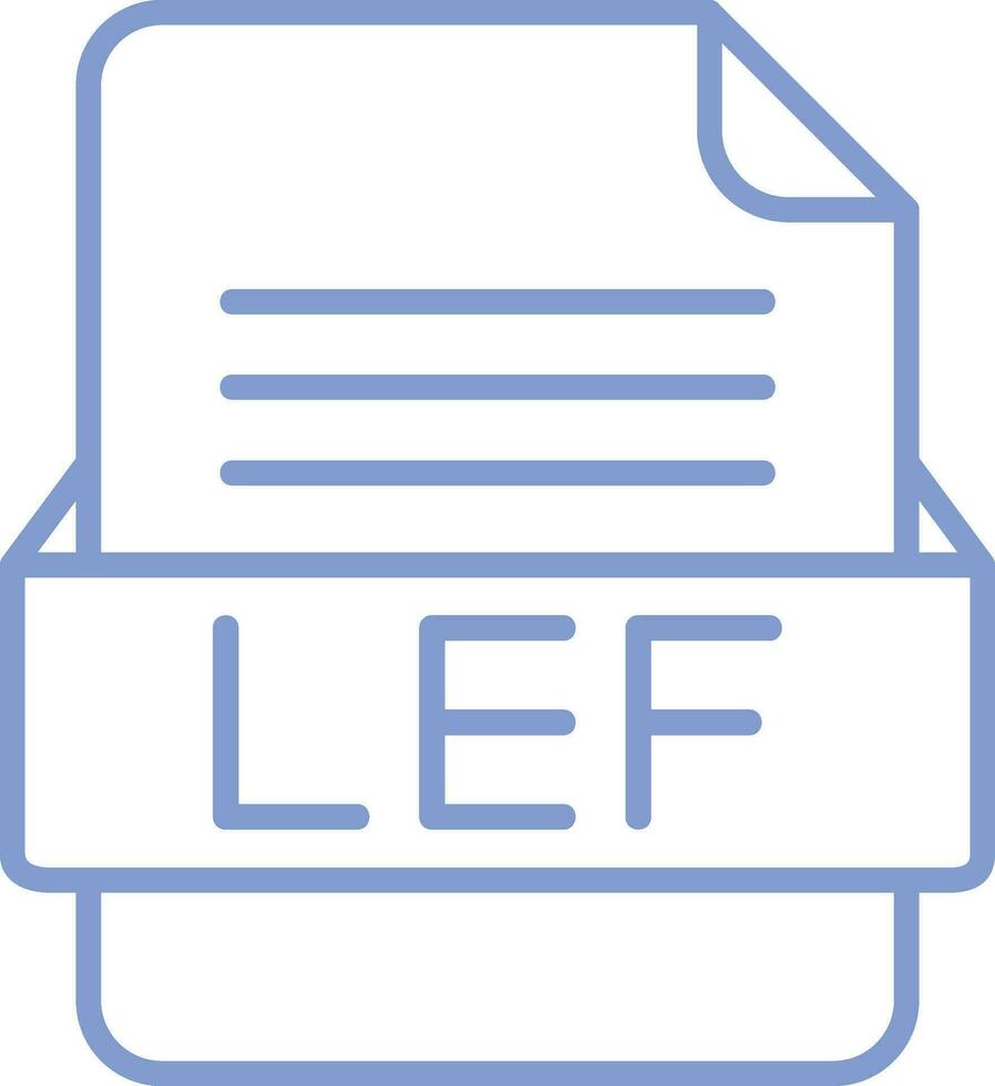 LEF File Format Vector Icon
