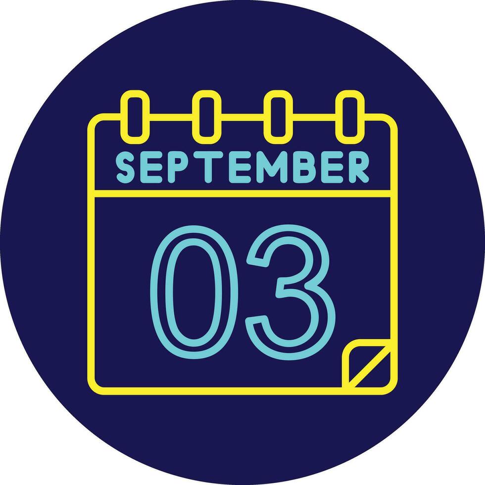 3 September Vector Icon