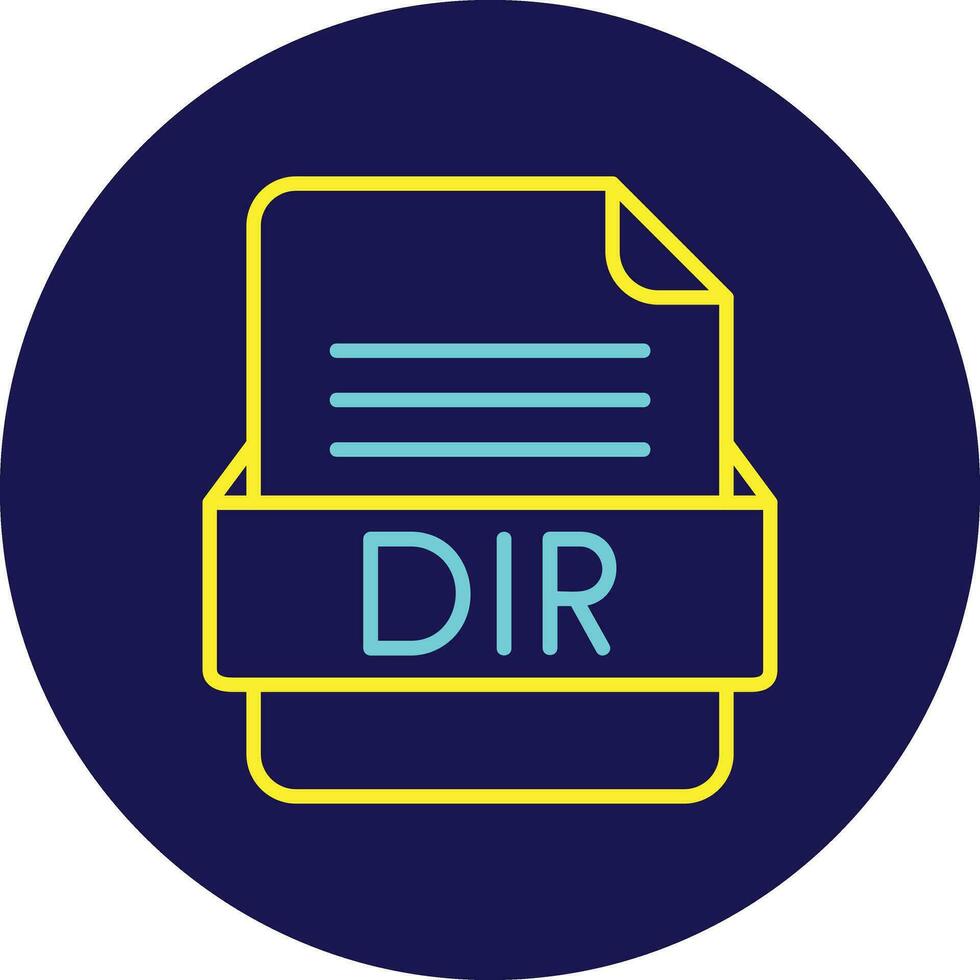 DIR File Format Vector Icon