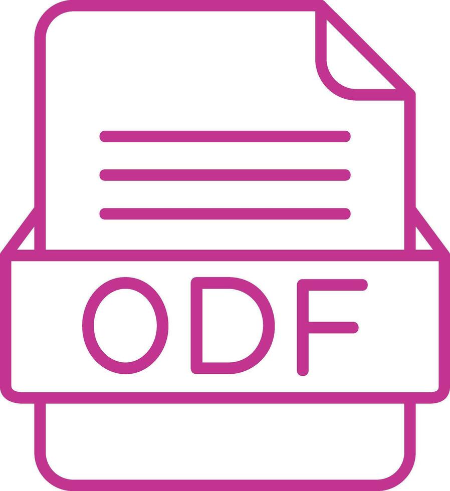 odf archivo formato vector icono