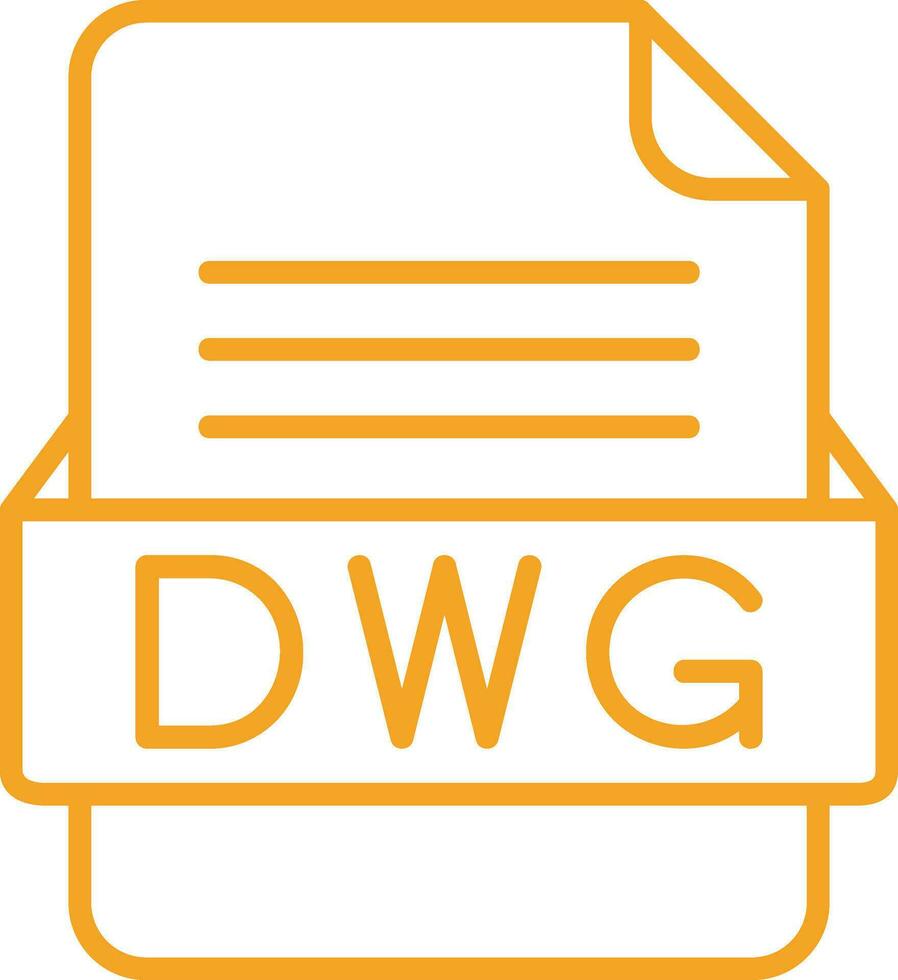 DWG File Format Vector Icon