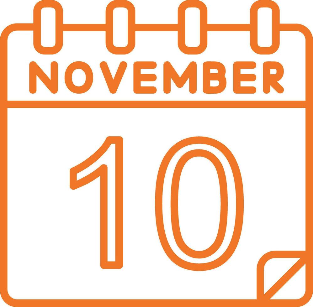 10 November Vector Icon