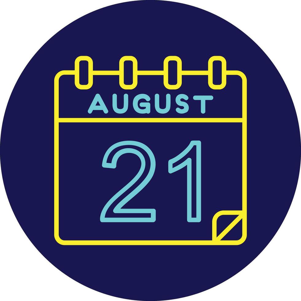 21 August Vector Icon