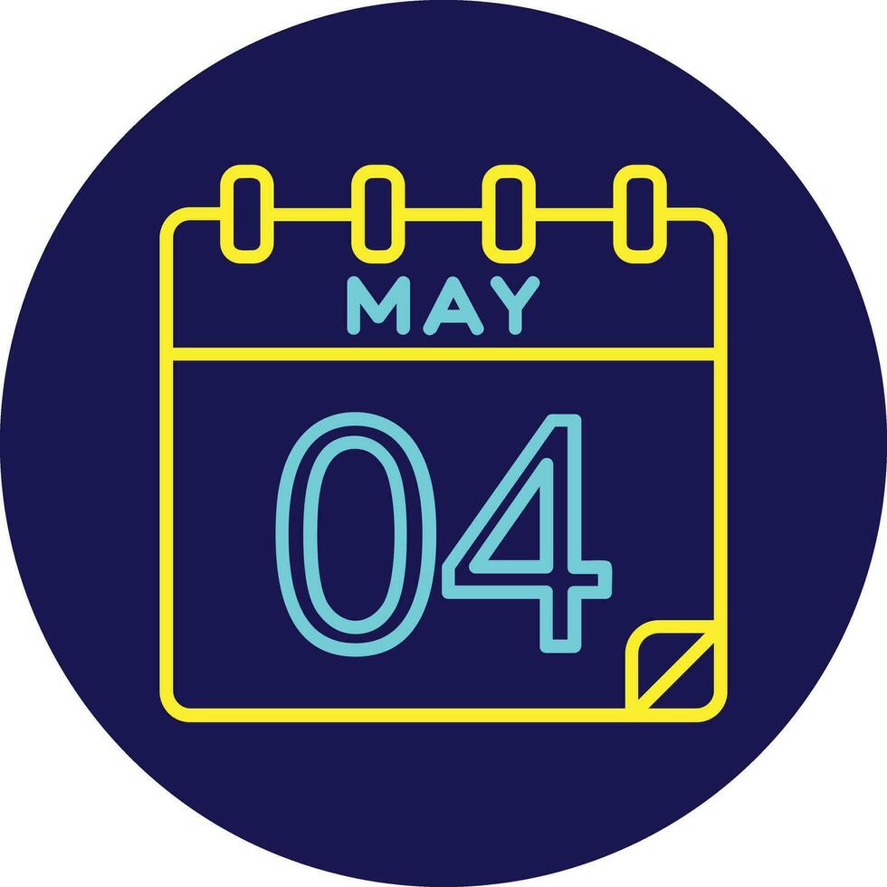4 May Vector Icon