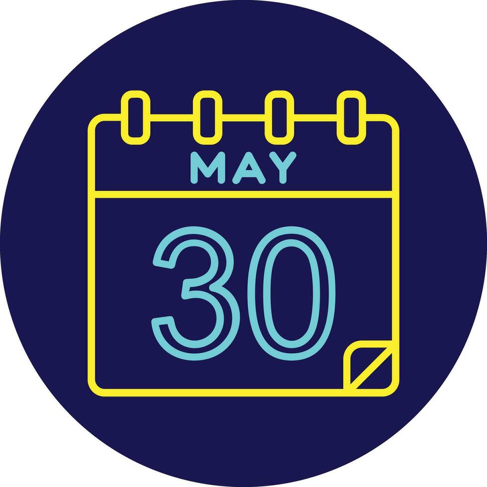 30 mayo vector icono