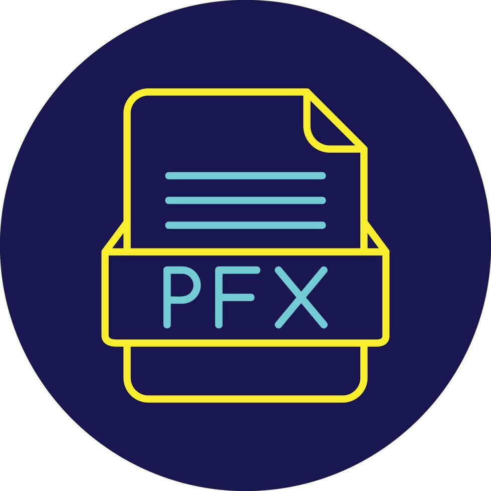 pfx archivo formato vector icono