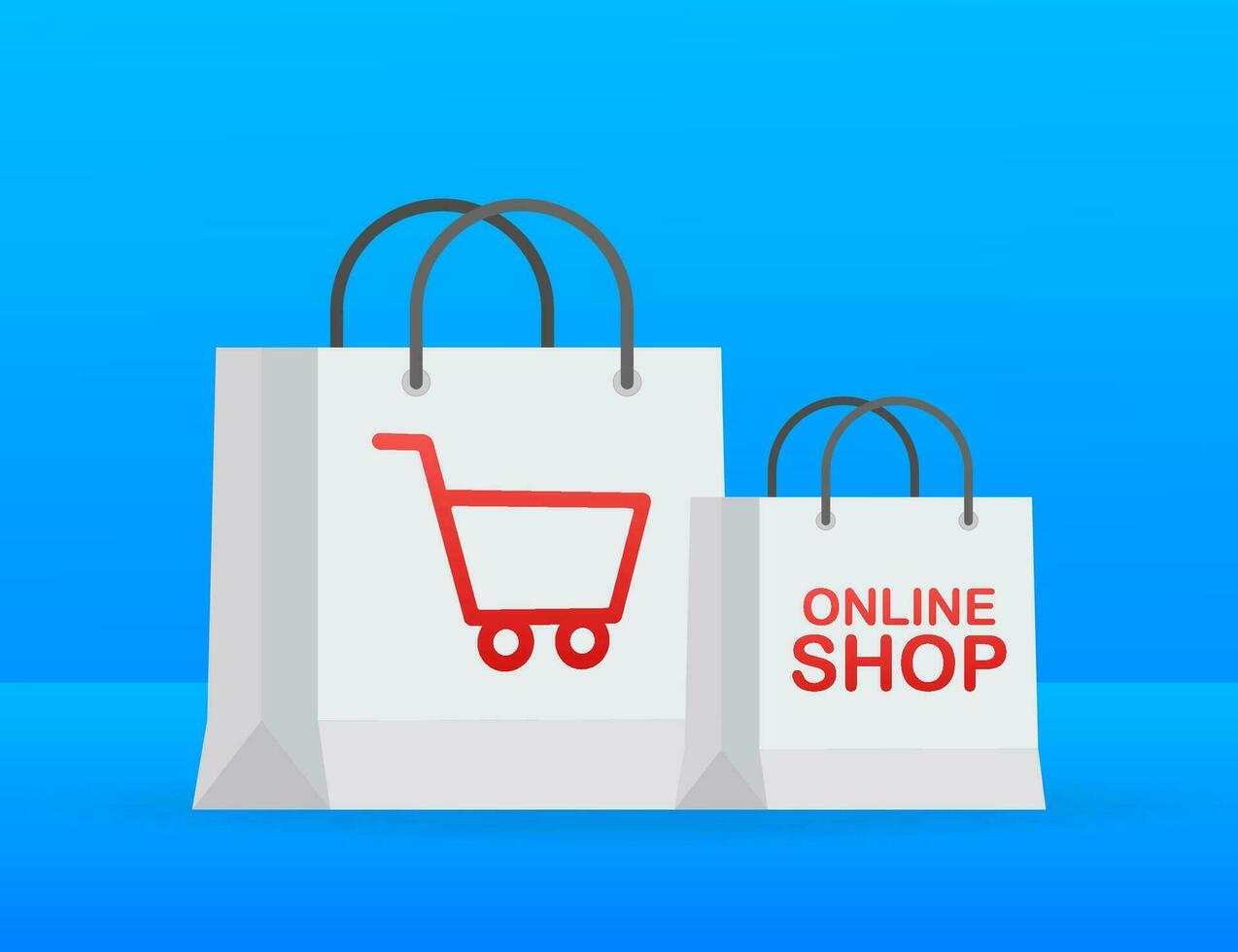 Shopping Online on Website. Online store, shop concept. Vector illustration.