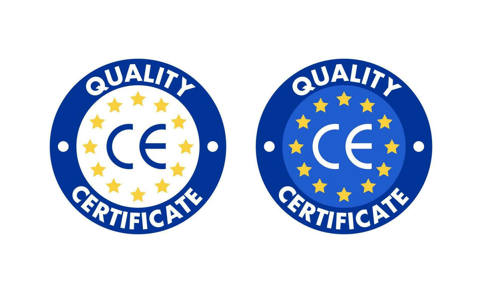 CE mark Certification, Conformite Europeenne. Vector stock illustration