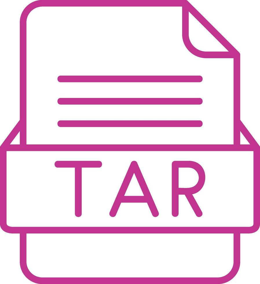 TAR File Format Vector Icon