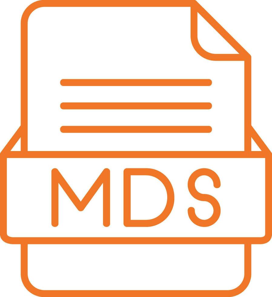 MDS File Format Vector Icon