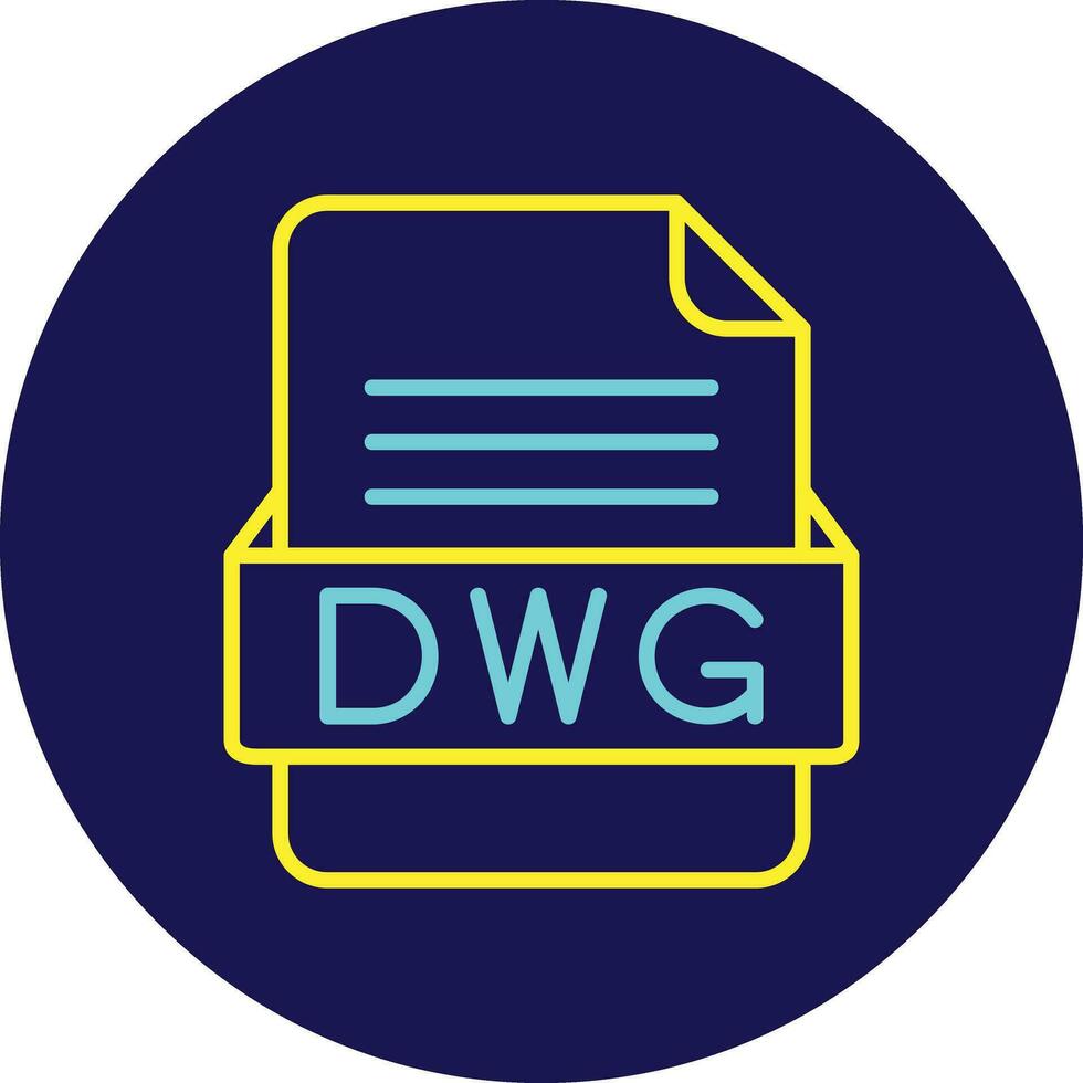 DWG File Format Vector Icon