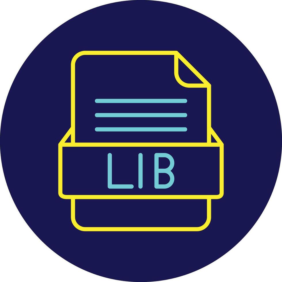 LIB File Format Vector Icon