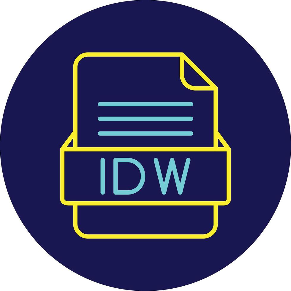 IDW File Format Vector Icon