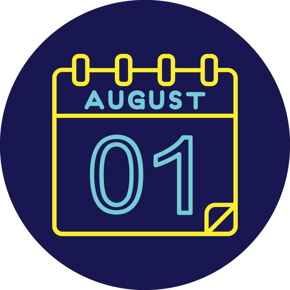 1 August Vector Icon