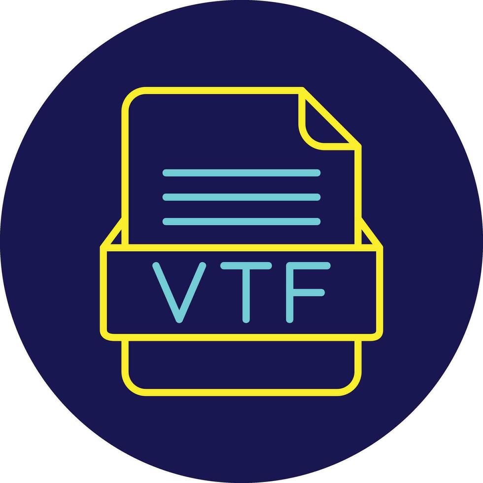 VTF archivo formato vector icono