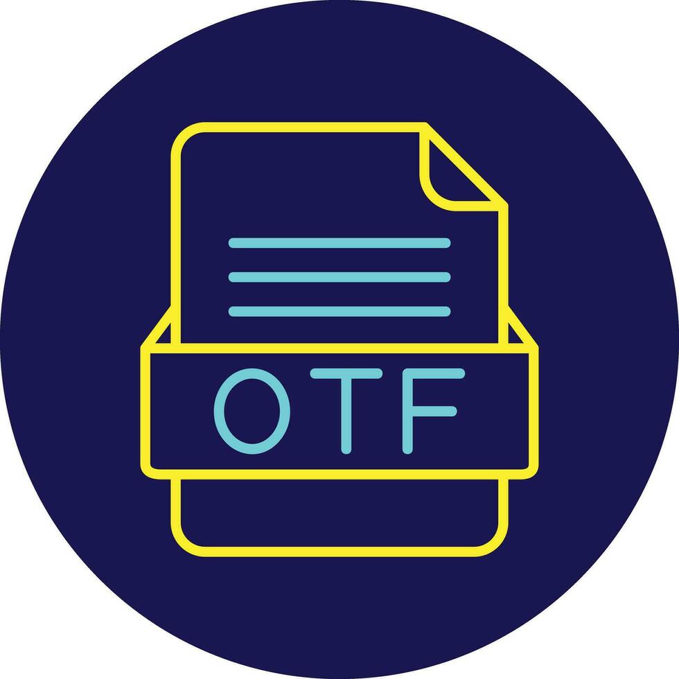 OTF File Format Vector Icon