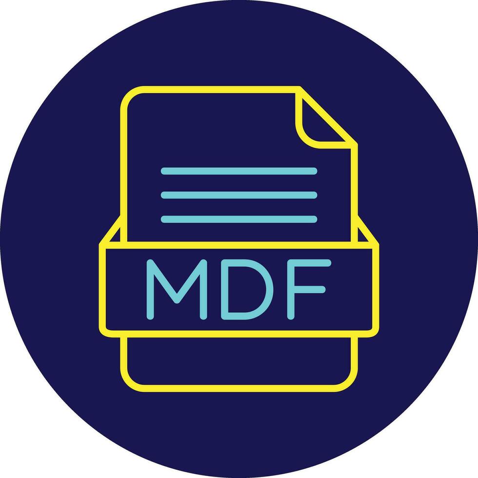 MDF File Format Vector Icon