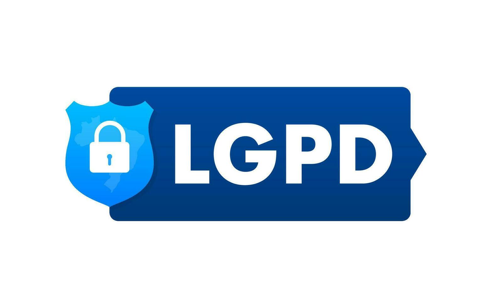 LGPD, Brazilian Data Protection Authority DPA. Lei Geral de Prote o de Dados. Vector stock illustration