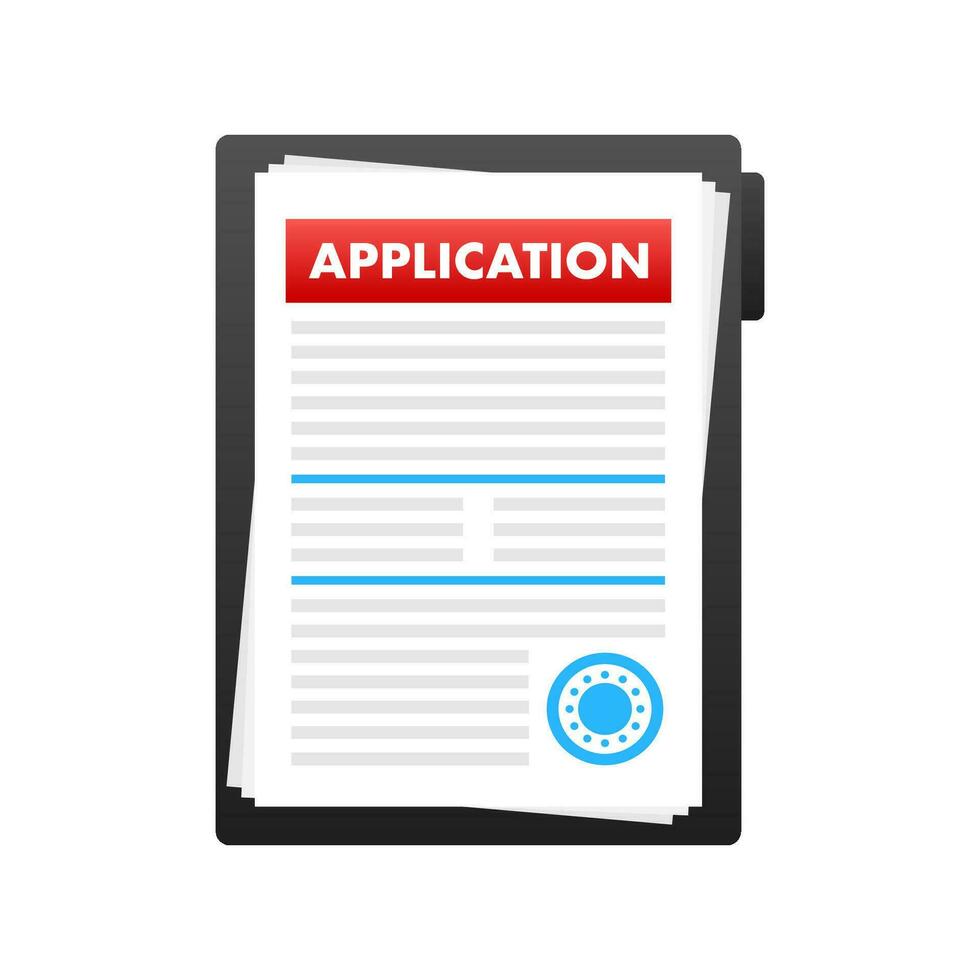 Application form. Claim form. Vector stock illustration