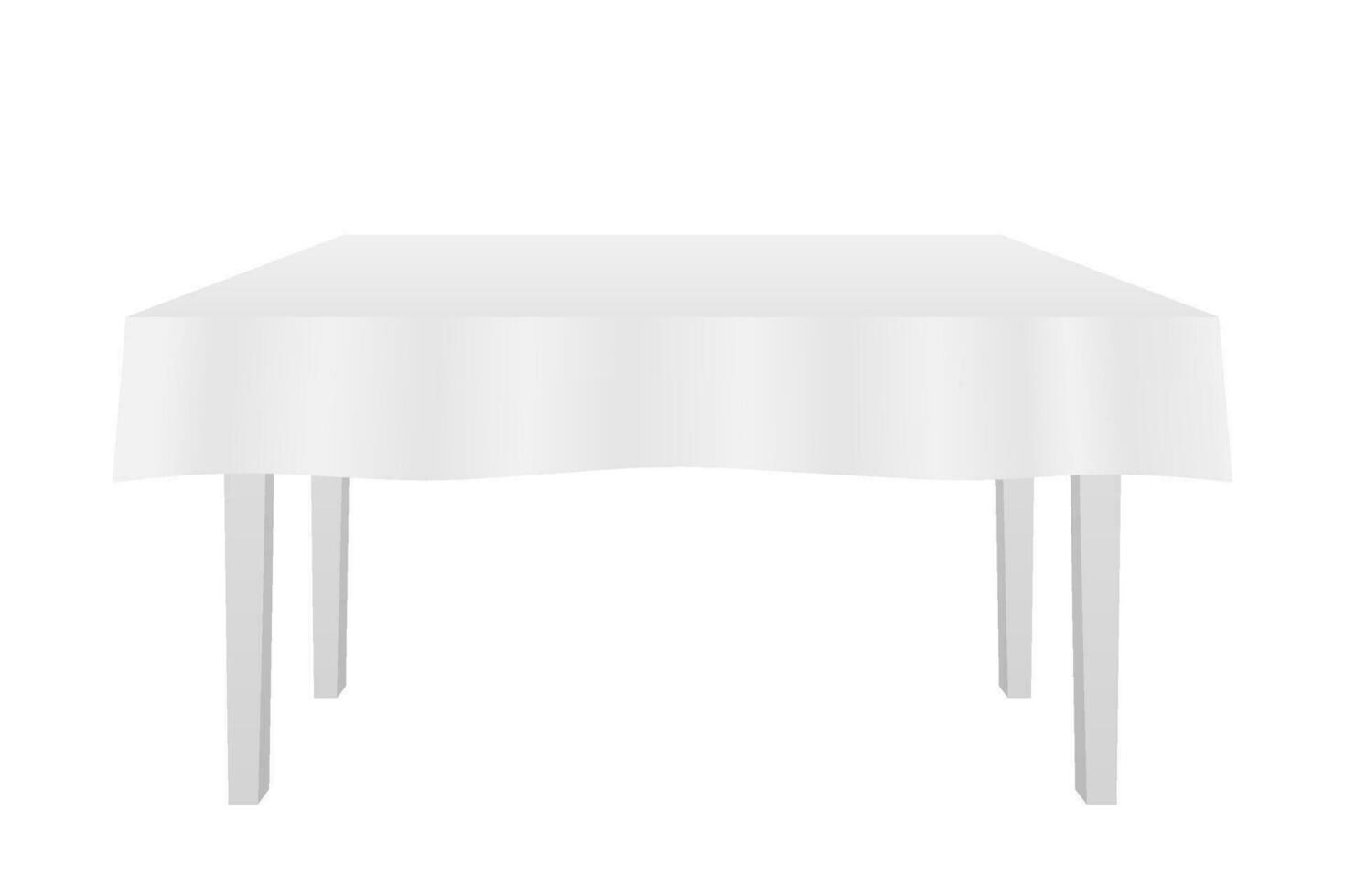 White Table, Platform, Stand. Template for Object Presentation. Vector stock illustration