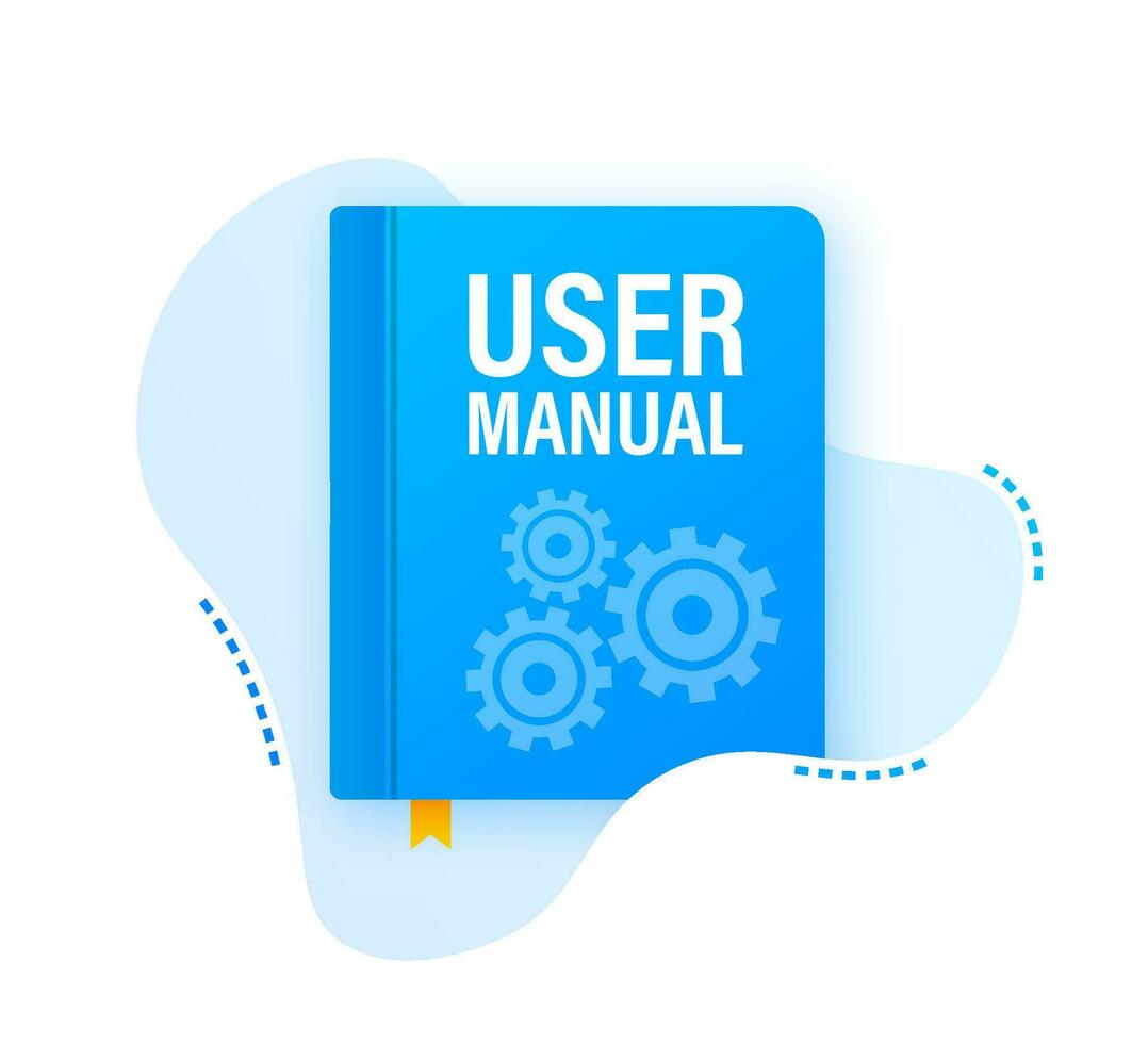 Download User manual book illustration in flat style. Vector illustration.