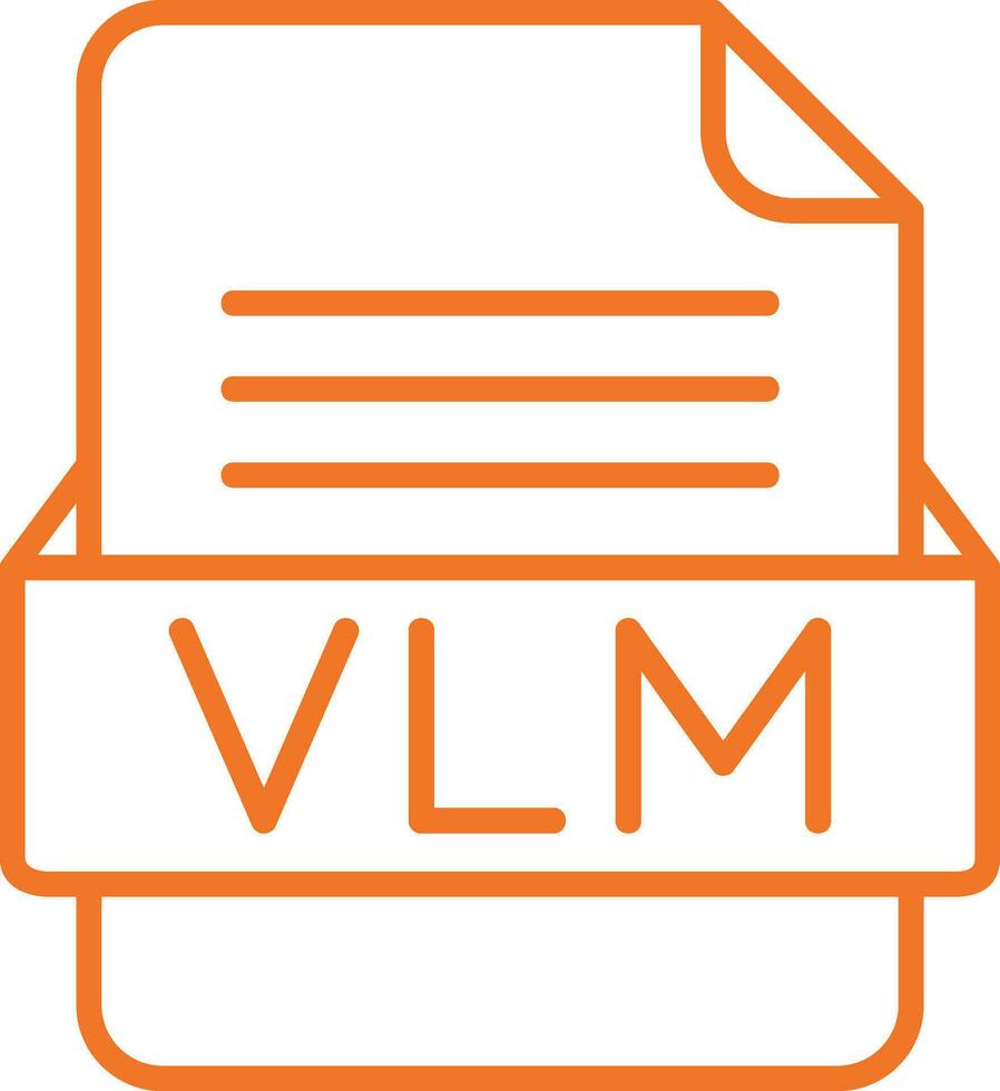 VLM File Format Vector Icon