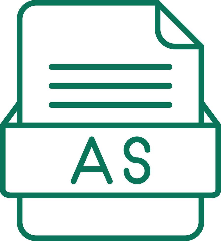 AS File Format Vector Icon