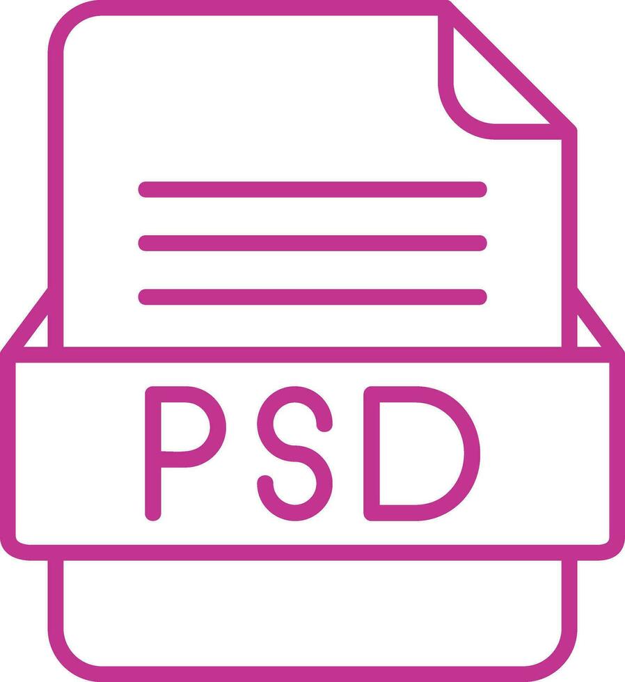 PSD File Format Vector Icon