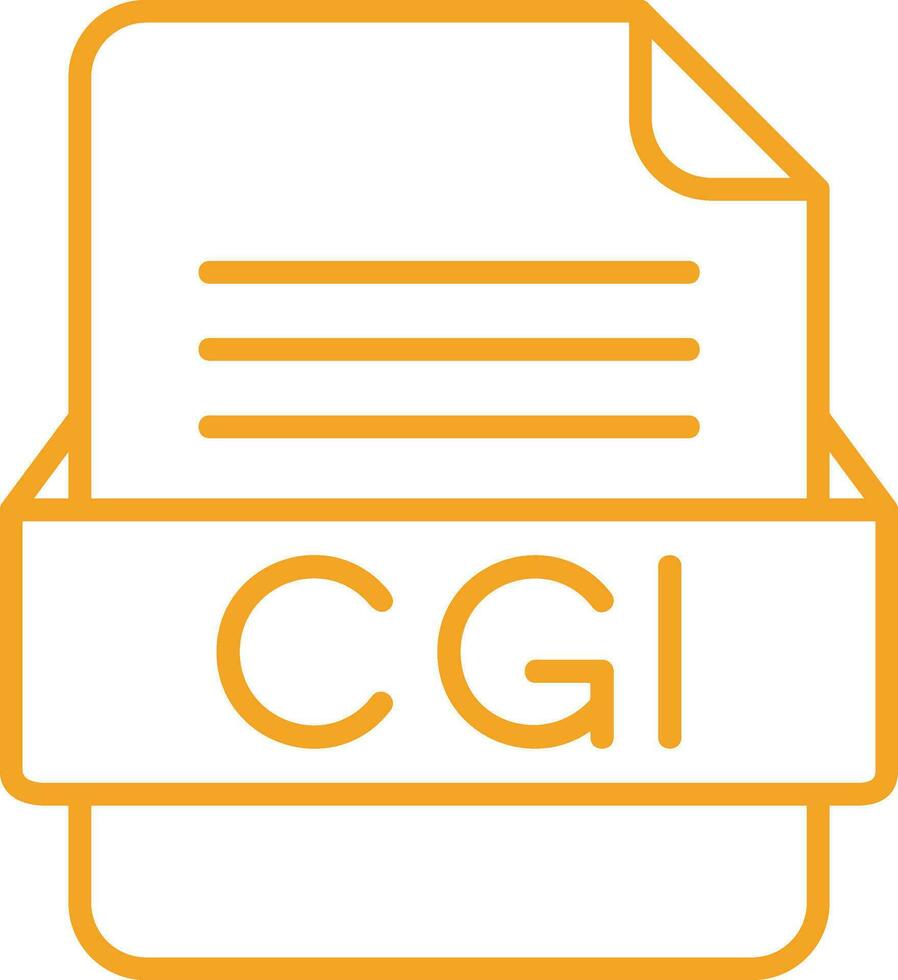 CGI File Format Vector Icon