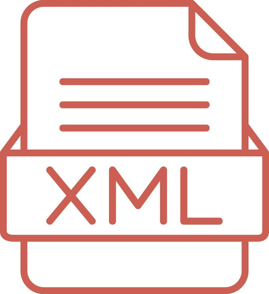 XML File Format Vector Icon