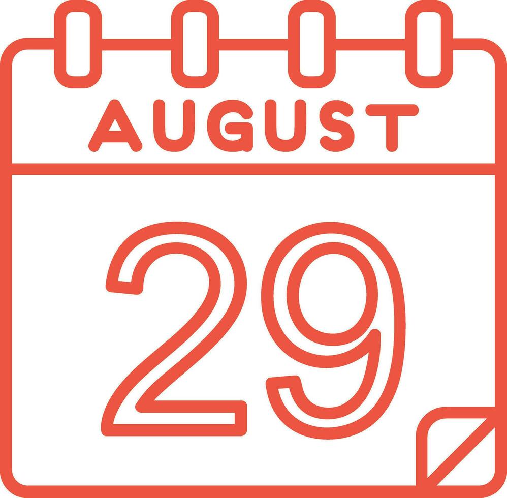 29 August Vector Icon