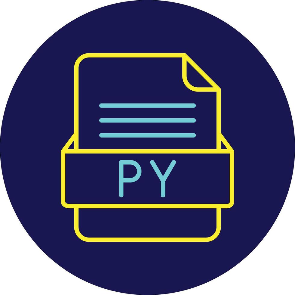 PY File Format Vector Icon