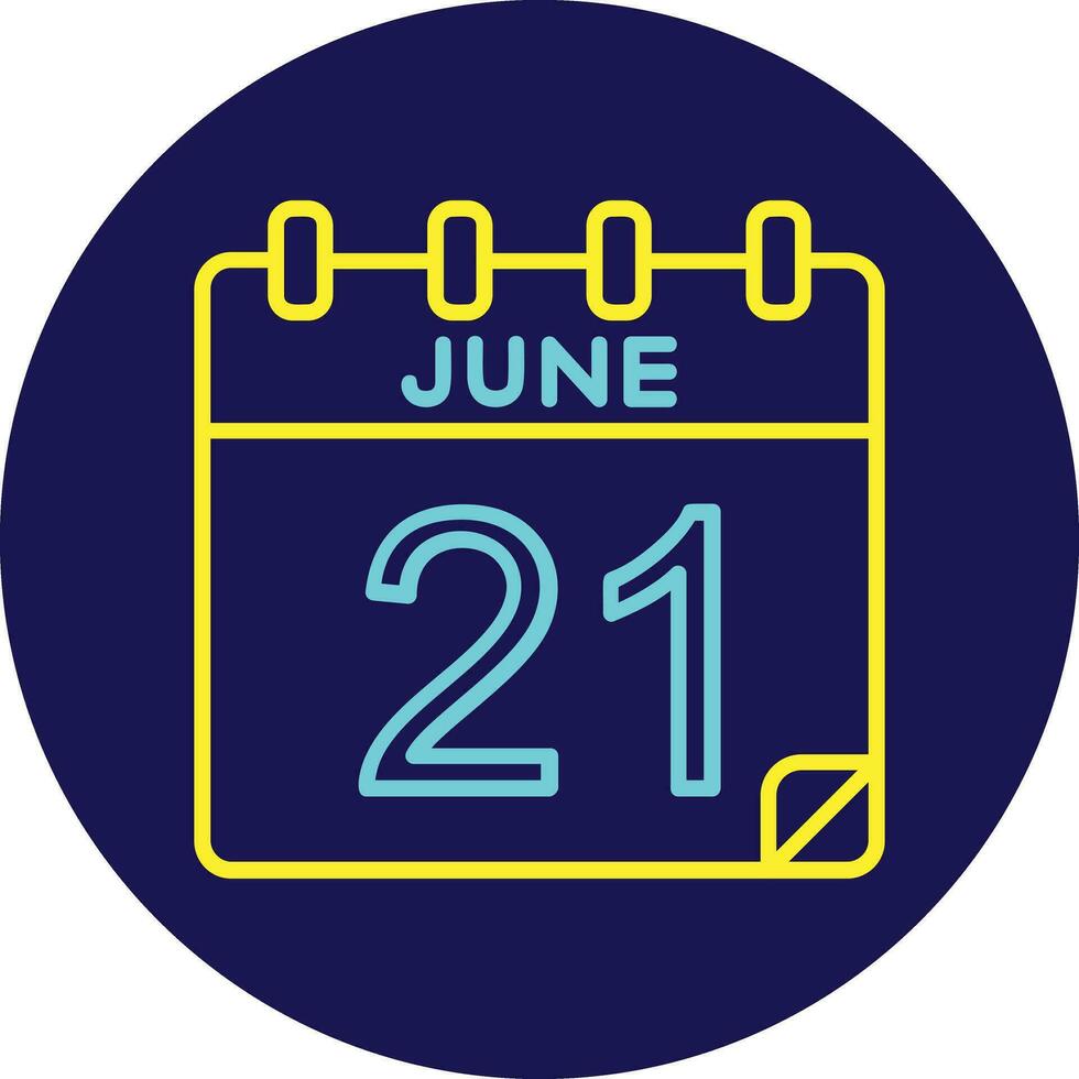 21 June Vector Icon
