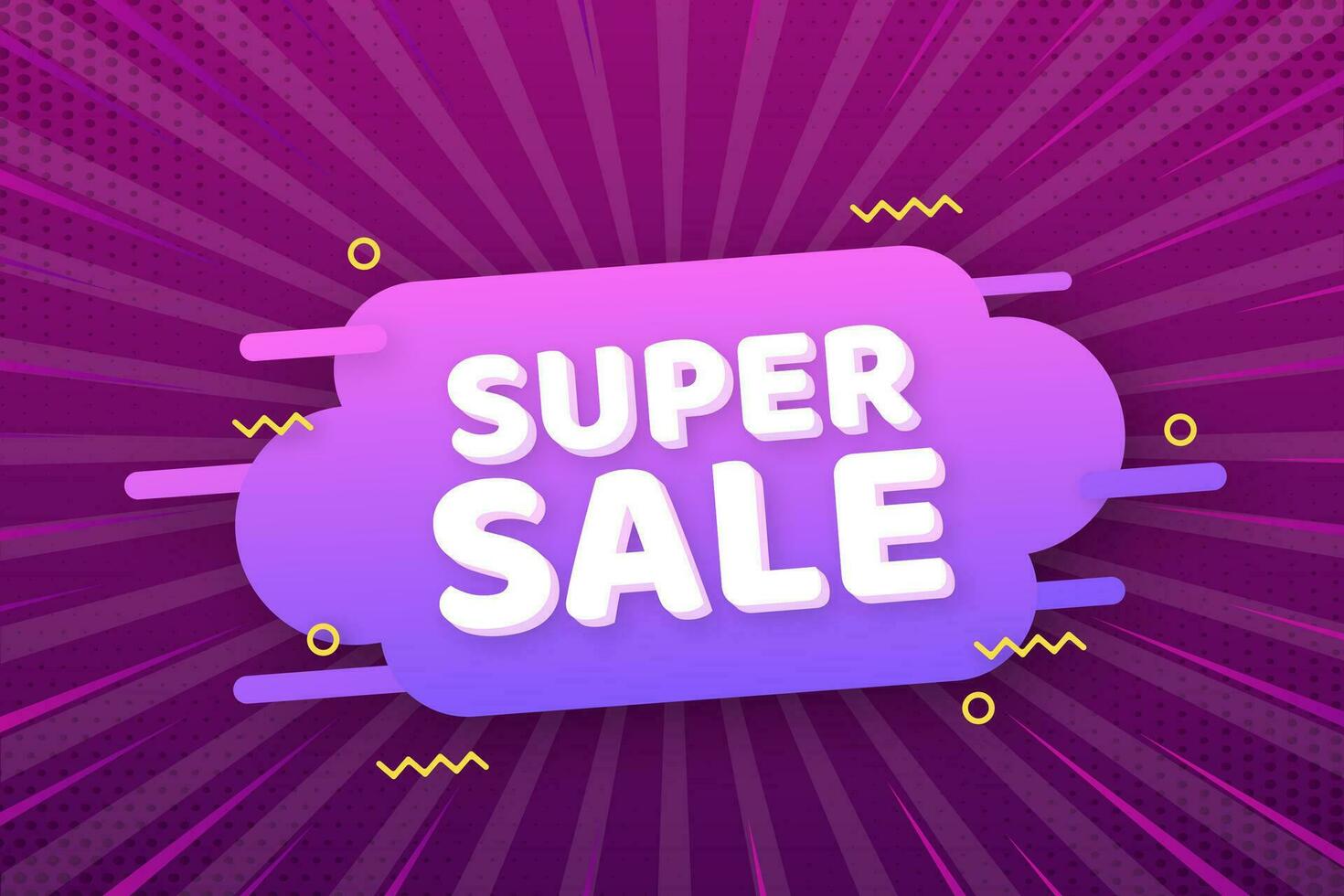 Super sale label. Modern big sale, great design for any purposes. Banner design. Vector stock illustration