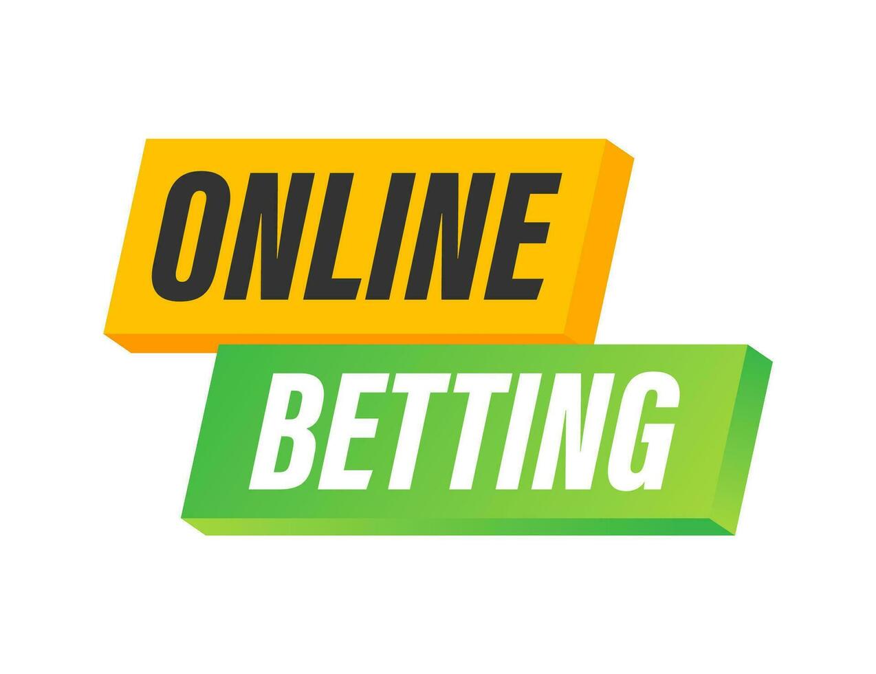 Online betting. Flat web banner with red bet now on white background for mobile app design. Vector stock illustration