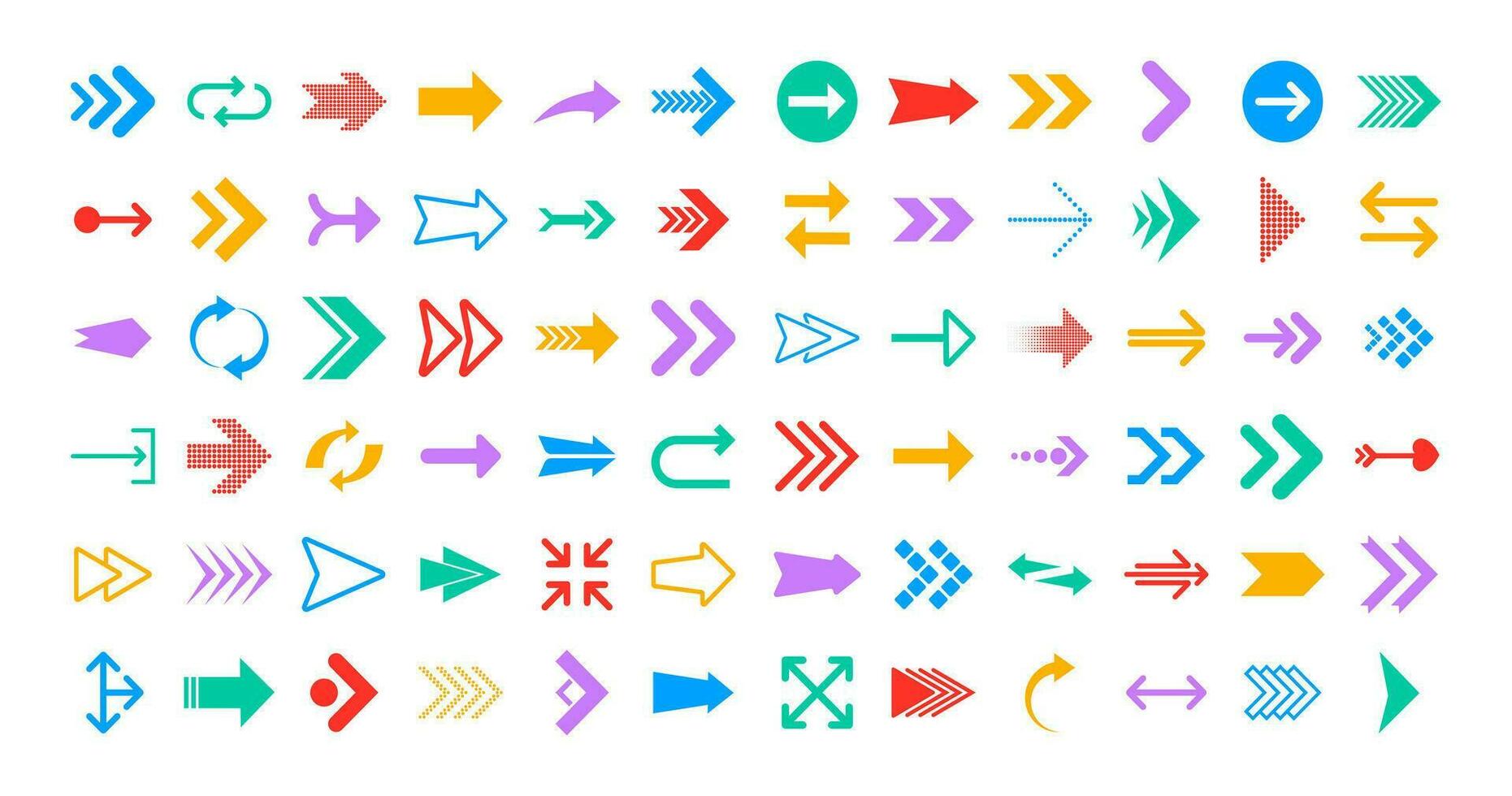 Arrows big black set icons. Arrow icon. Arrows for web design, mobile apps, interface and more. Vector stock illustration