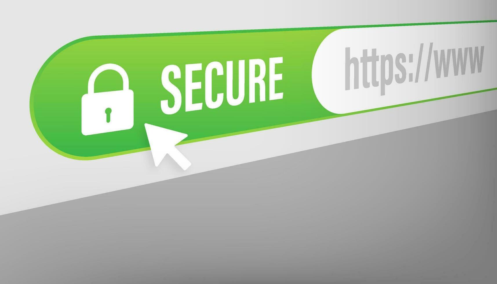 Secure connection icon vector illustration isolated on white background, flat style secured ssl shield symbols