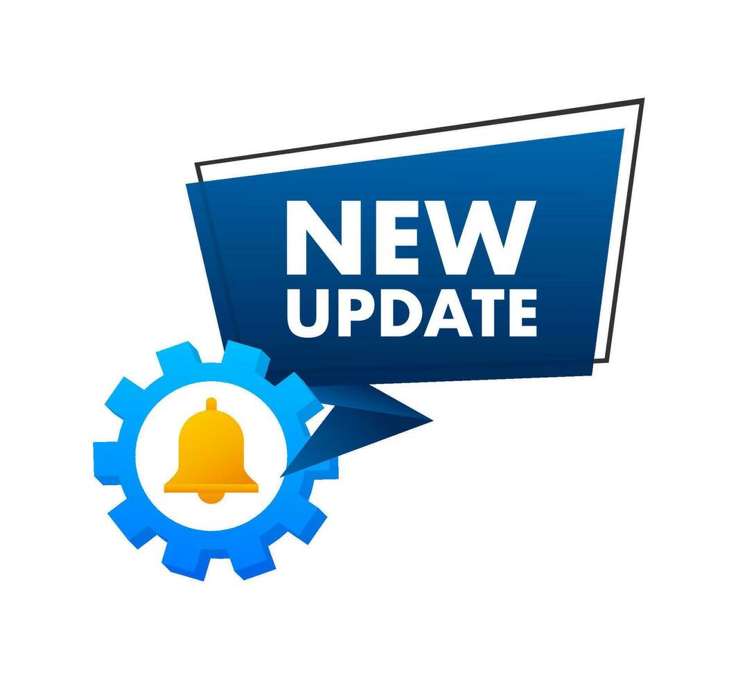System software update or upgrade. Banner new update, Badge, sign. Vector illustration