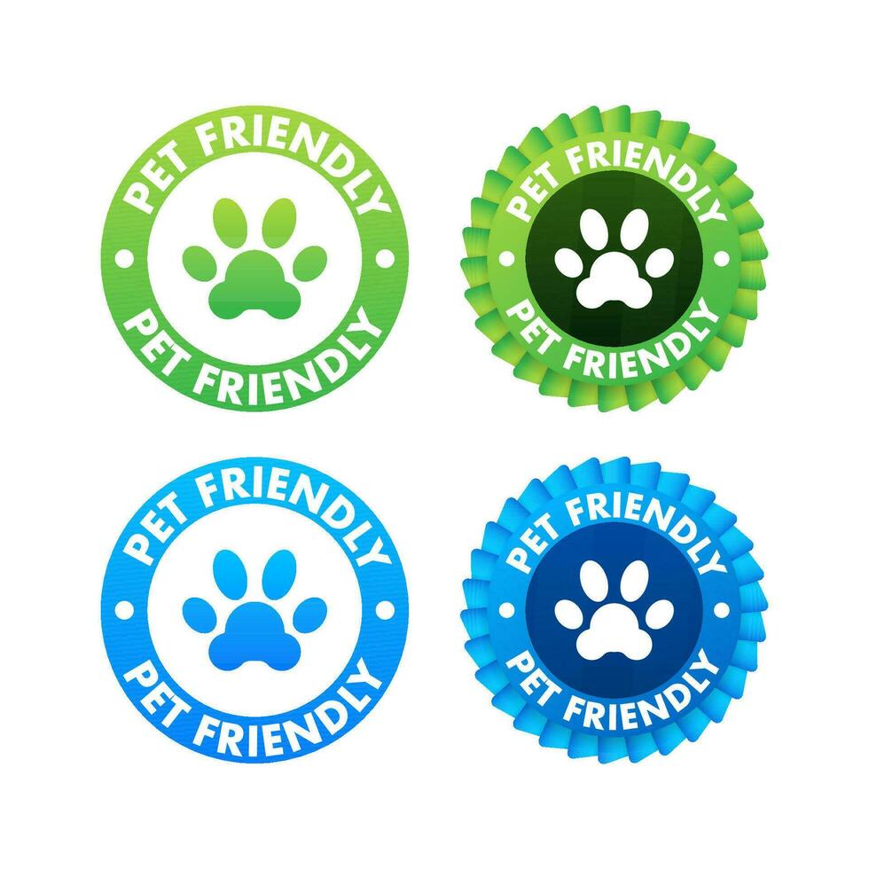 Pet friendly icon. Pets allowed, Certified Vector illustration