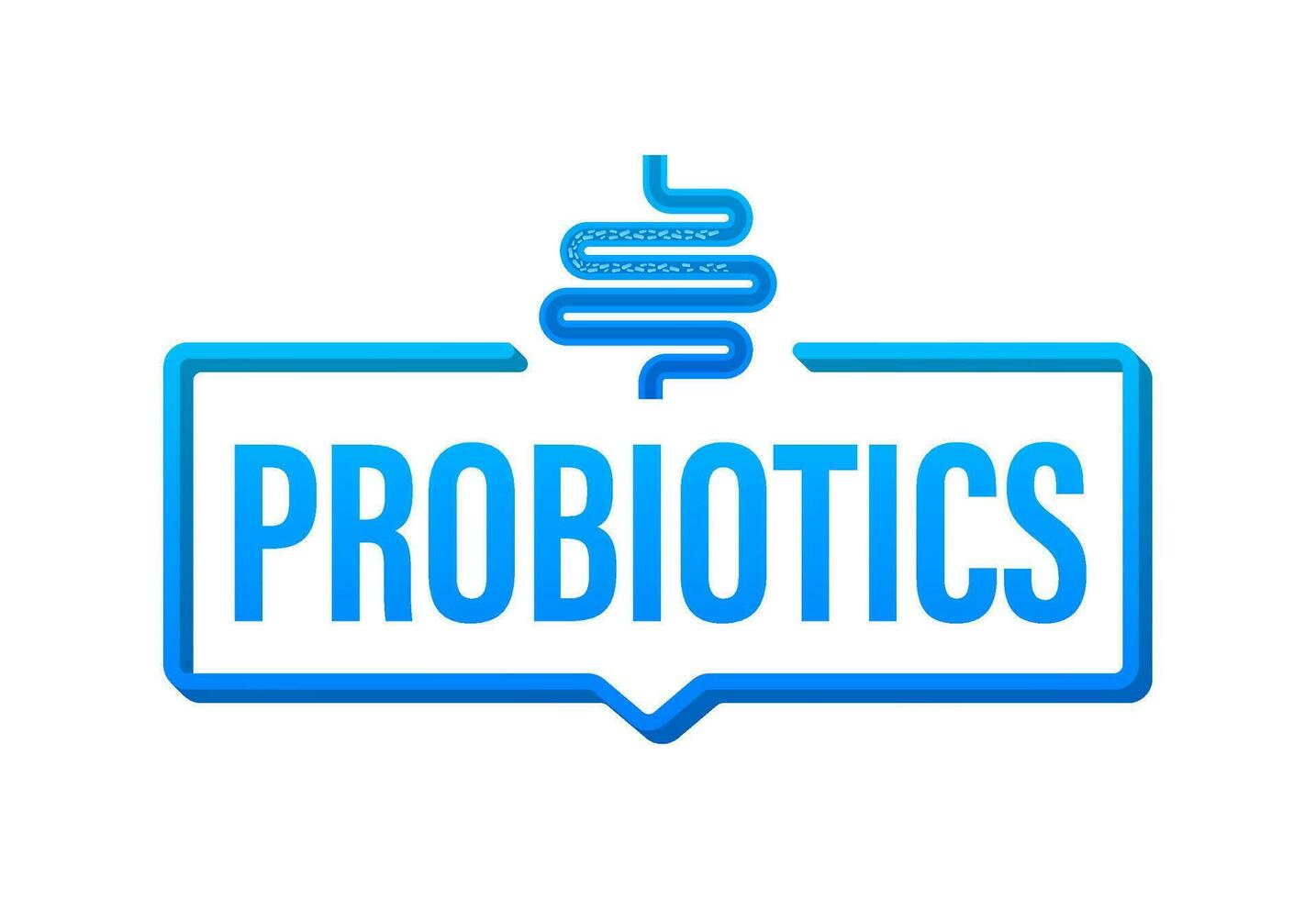 Probiotics Bacteria. Lactobacillus, Healthy nutrition Vector illustration